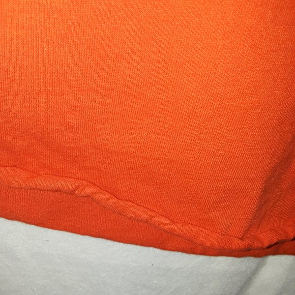 Vintage Fruit of the Loom 80's Orange Muscle Tee Shirt L - Picture 3 of 6